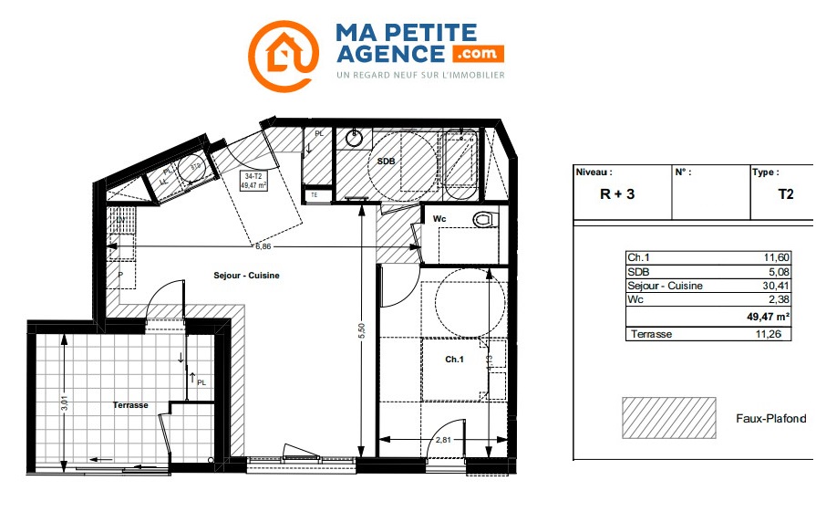 Appartement à vendre à Aix-en-Provence 50 m² 487 500 € | Ma Petite Agence
