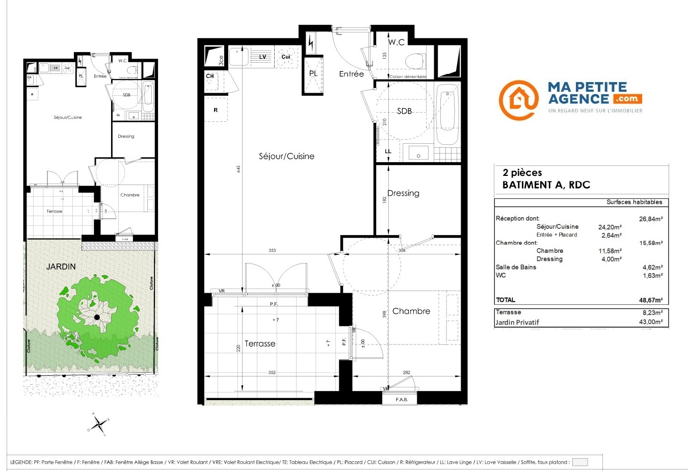 Appartement à vendre à ARCHAMPS 49 m² 358 000 &euro; | Ma Petite Agence