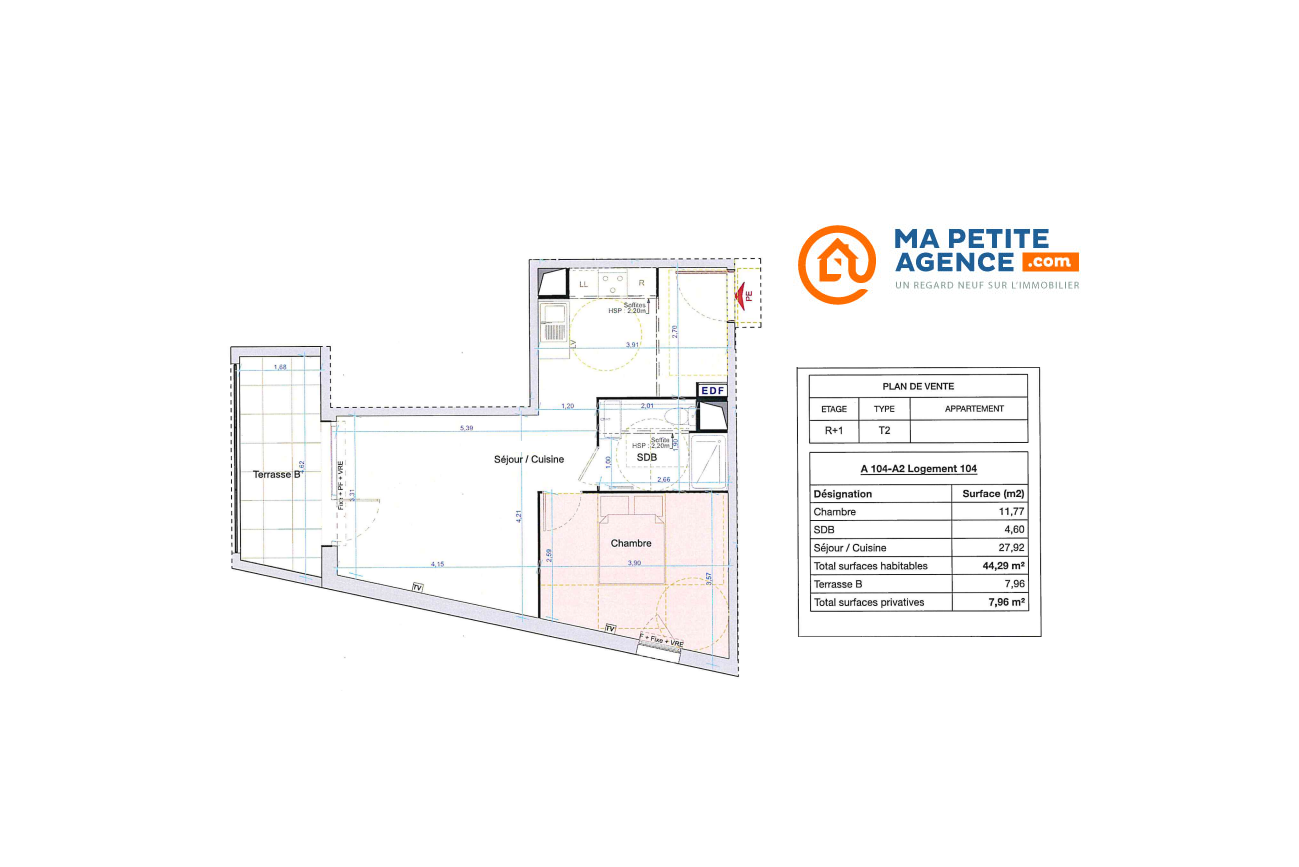 Appartement à vendre à Saint-Aunès 44 m² 228 000 € | Ma Petite Agence