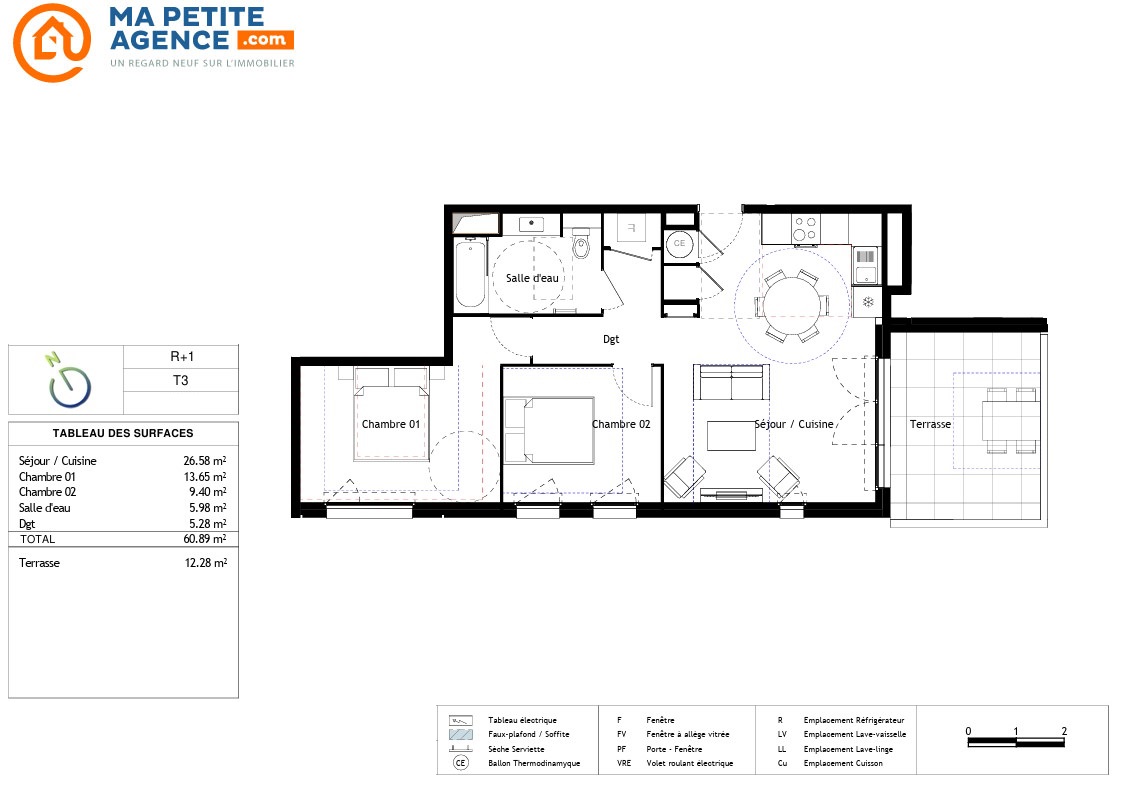 Appartement à vendre à MONTPELLIER 61 m² 274 000 € | Ma Petite Agence