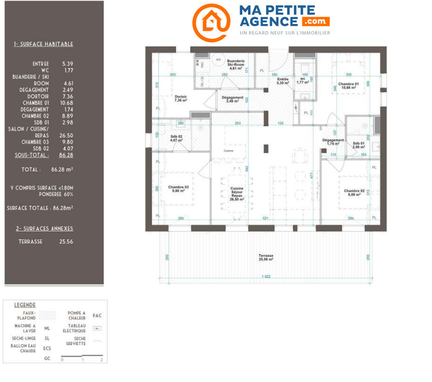 Appartement à vendre à Clusaz 86 m² 1 073 000 &euro; | Ma Petite Agence