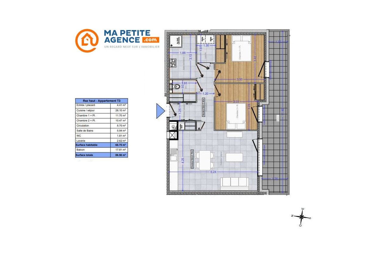 Appartement à vendre à Cluses 69 m² 266 000 € | Ma Petite Agence