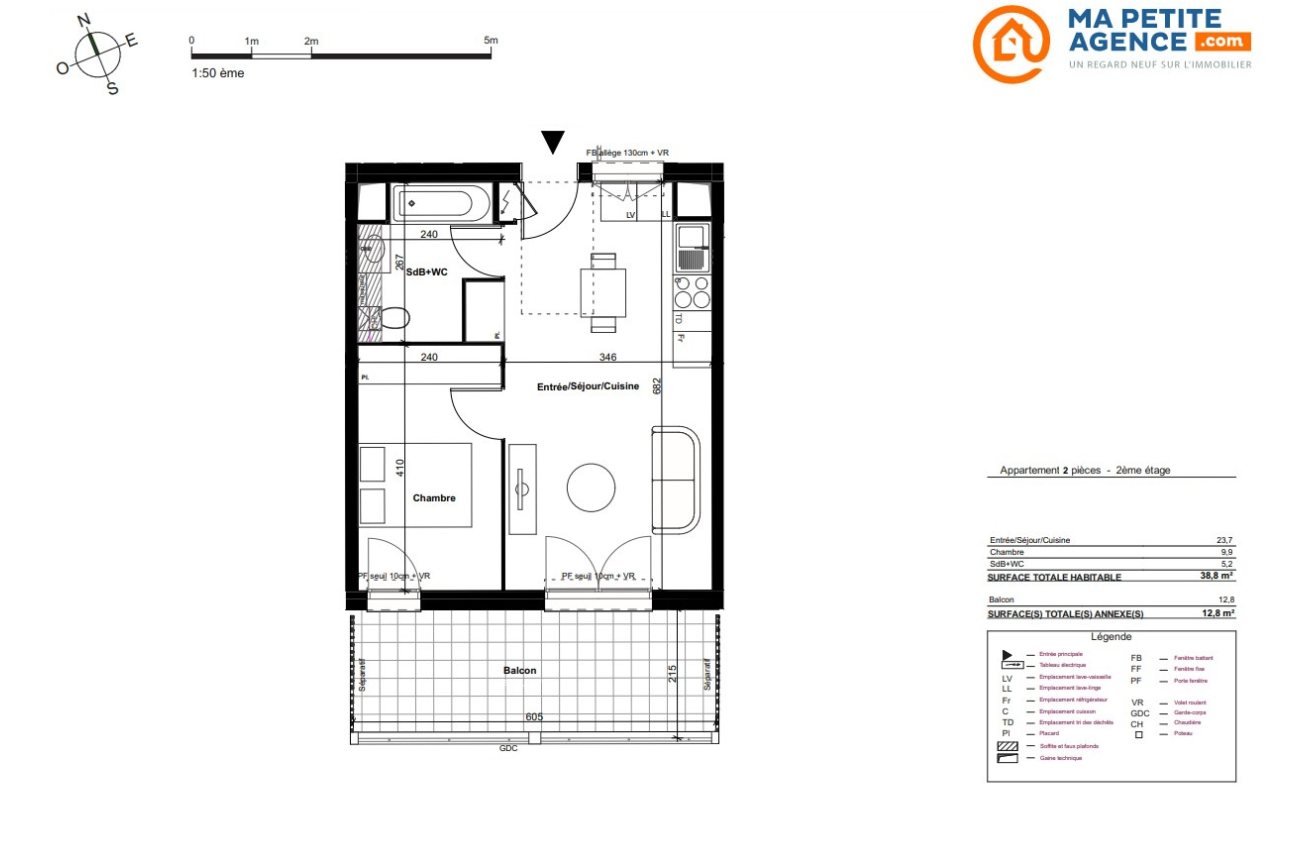 Appartement à vendre à Marseille 14 38 m² 197 746 € | Ma Petite Agence