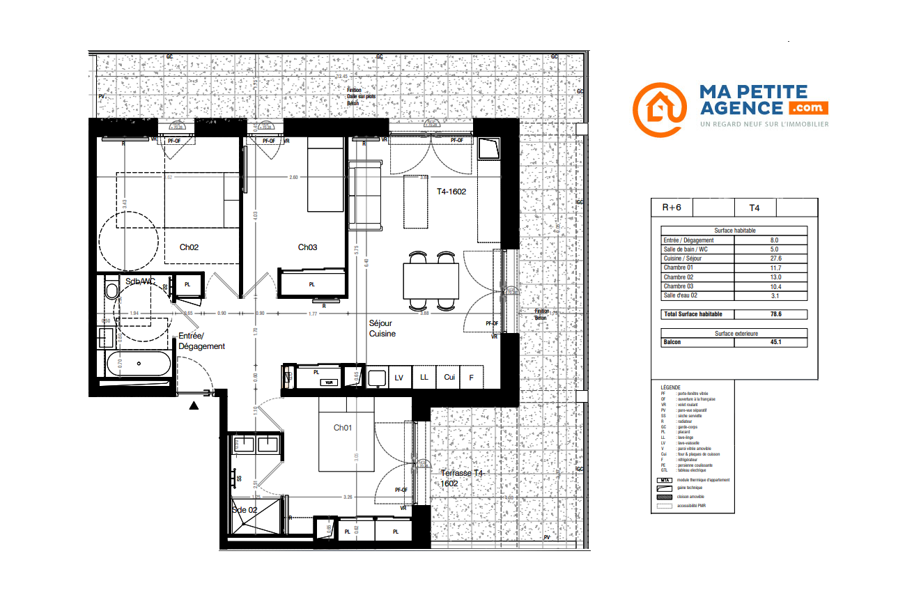 Appartement à vendre à Lormont 79 m² 288 910 &euro; | Ma Petite Agence