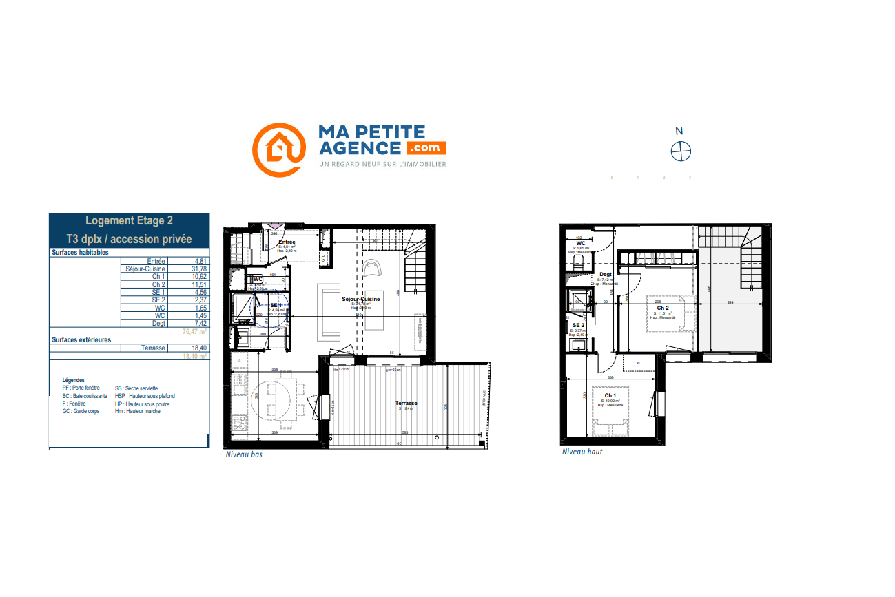 Appartement à vendre à La Rochelle 76 m² 450 000 &euro; | Ma Petite Agence