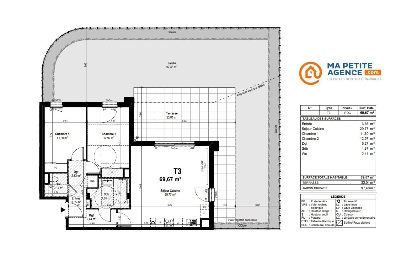 Appartement à vendre à Éguilles 70 m² 493 000 &euro; | Ma Petite Agence