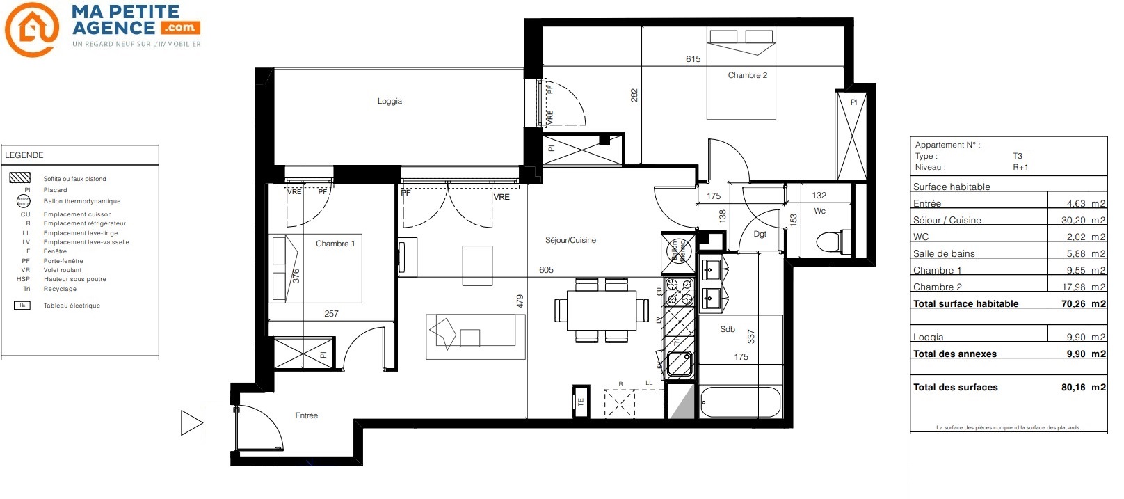Appartement à vendre à Tournefeuille 70 m² 292 000 € | Ma Petite Agence