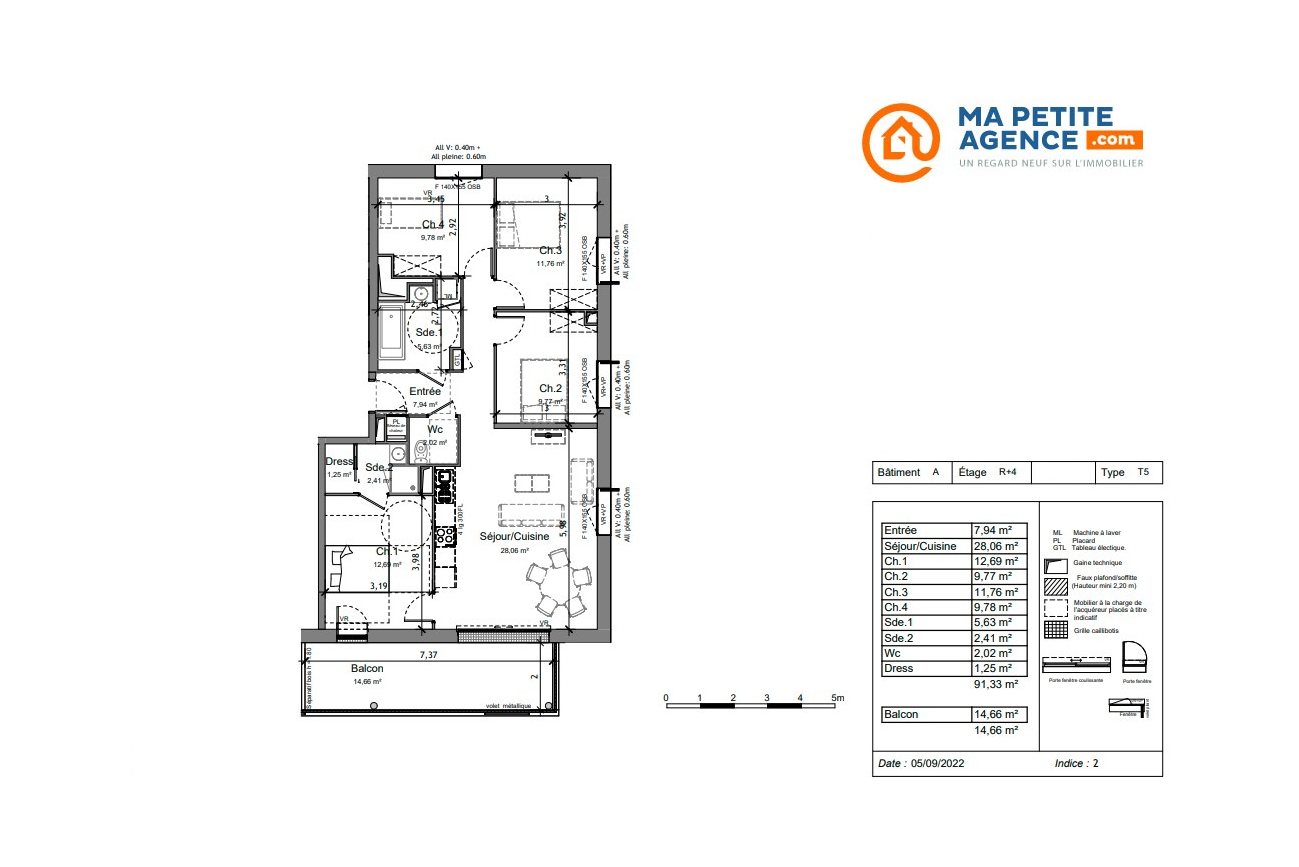 Appartement à vendre à Angers 91 m² 265 000 € | Ma Petite Agence