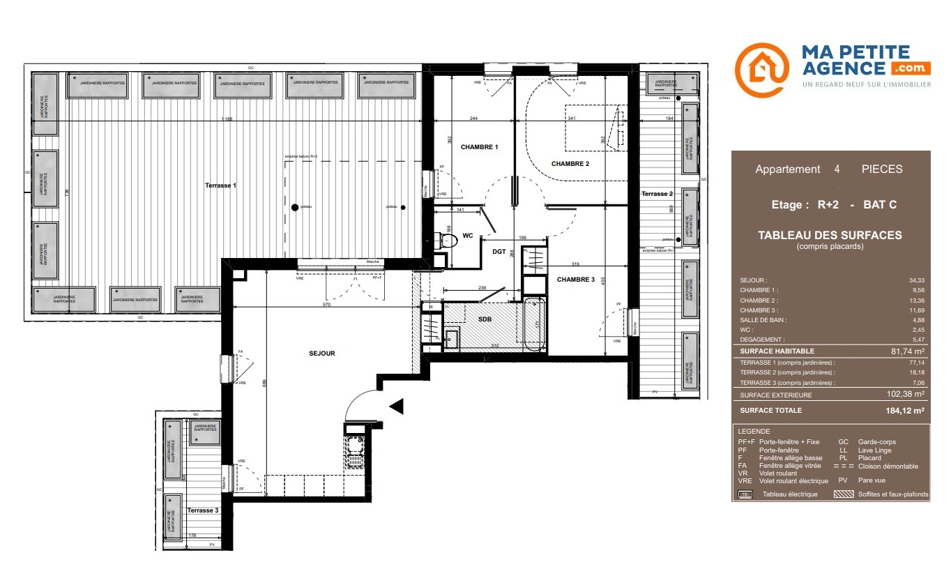 Appartement à vendre à Colomiers 82 m² 345 400 &euro; | Ma Petite Agence