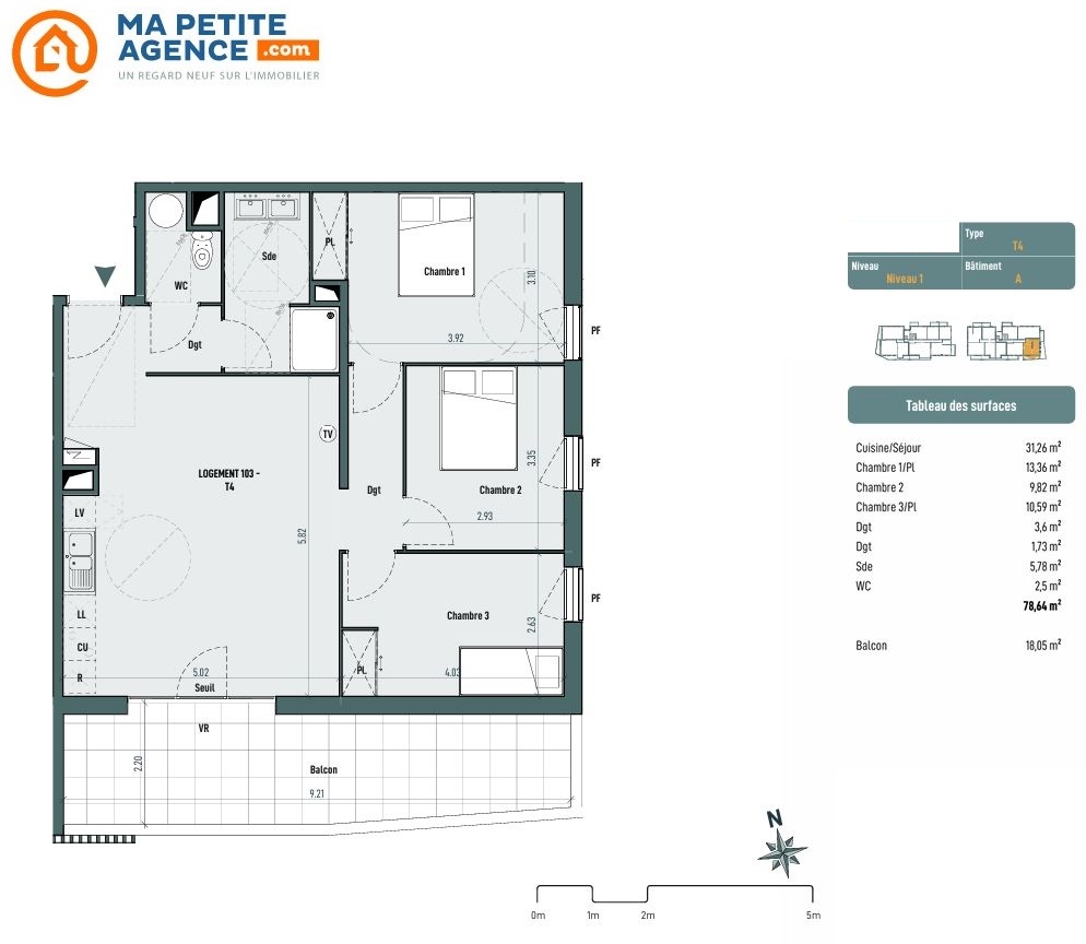 Appartement à vendre à GIGNAC 79 m² 237 000 &euro; | Ma Petite Agence
