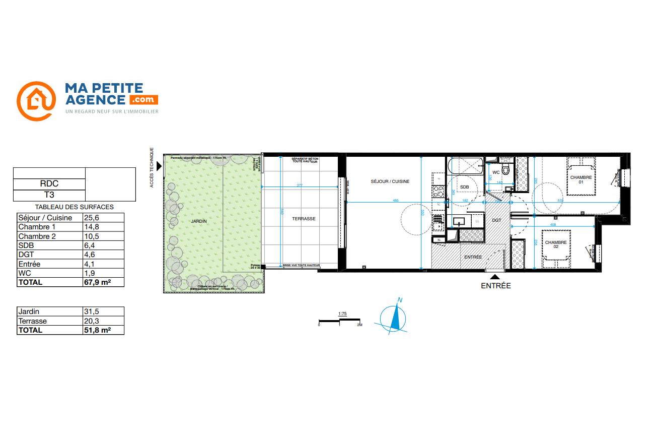 Appartement à vendre à Saint-Clément-de-Rivière 68 m² 389 000 &euro; | Ma Petite Agence