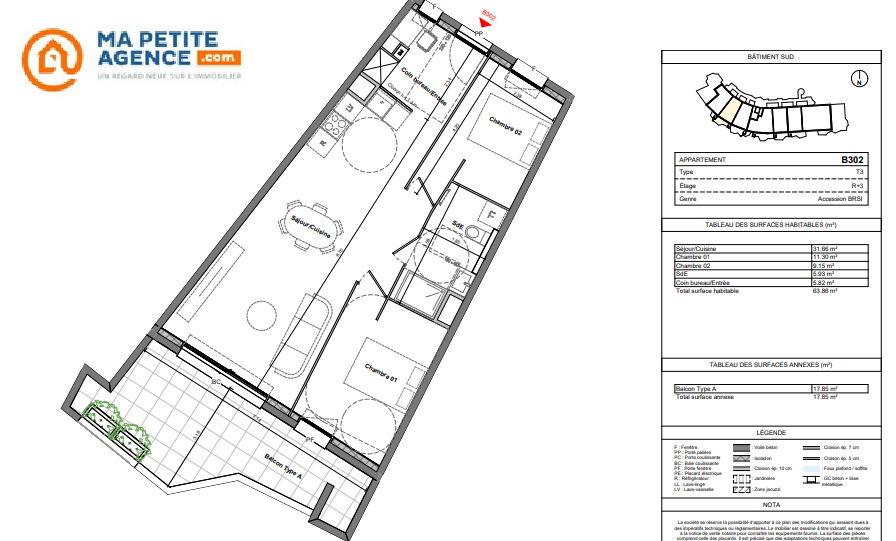 Appartement à vendre à Lattes 64 m² 255 000 € | Ma Petite Agence