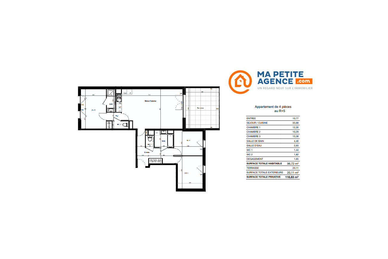 Appartement à vendre à Montpellier 97 m² 599 000 € | Ma Petite Agence