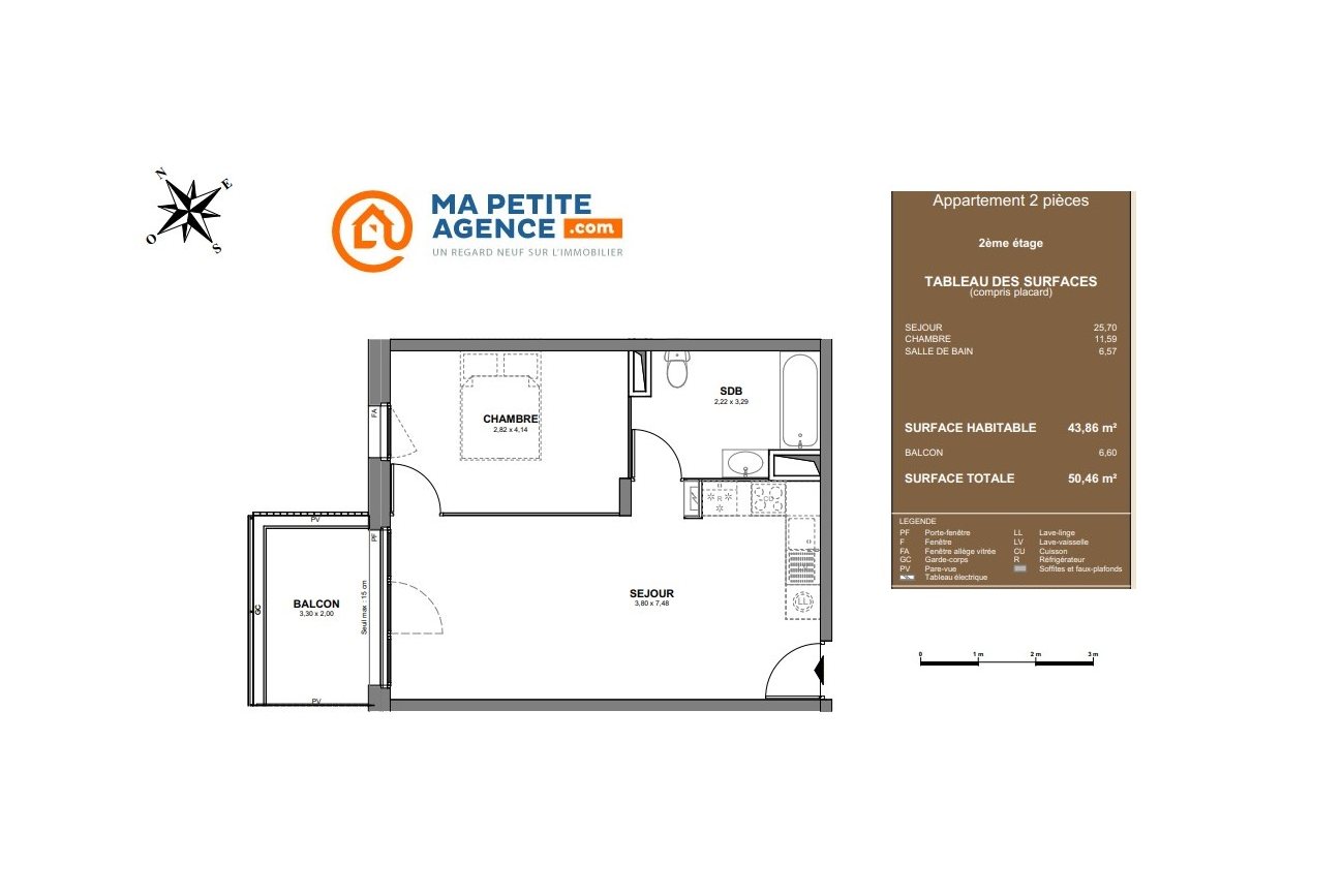 Appartement à vendre à Cholet 43 m² 157 100 € | Ma Petite Agence