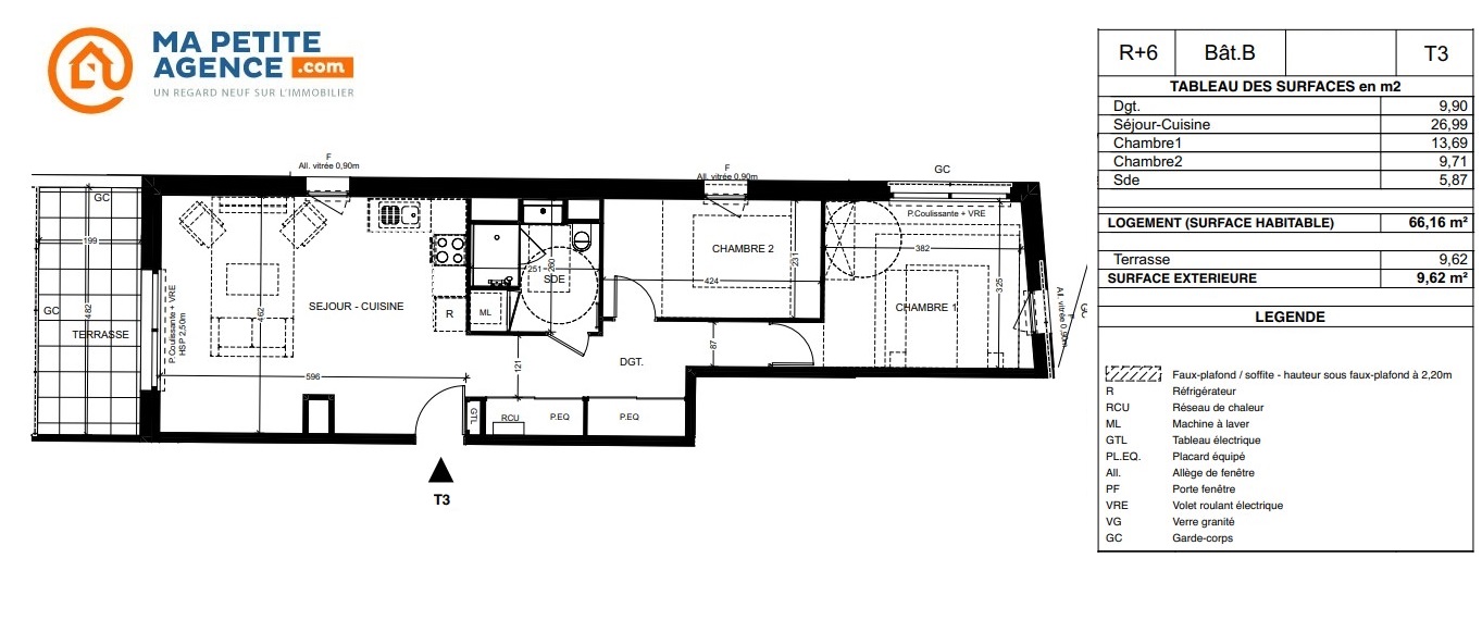 Appartement à vendre à LA ROCHELLE 66 m² 346 392 &euro; | Ma Petite Agence