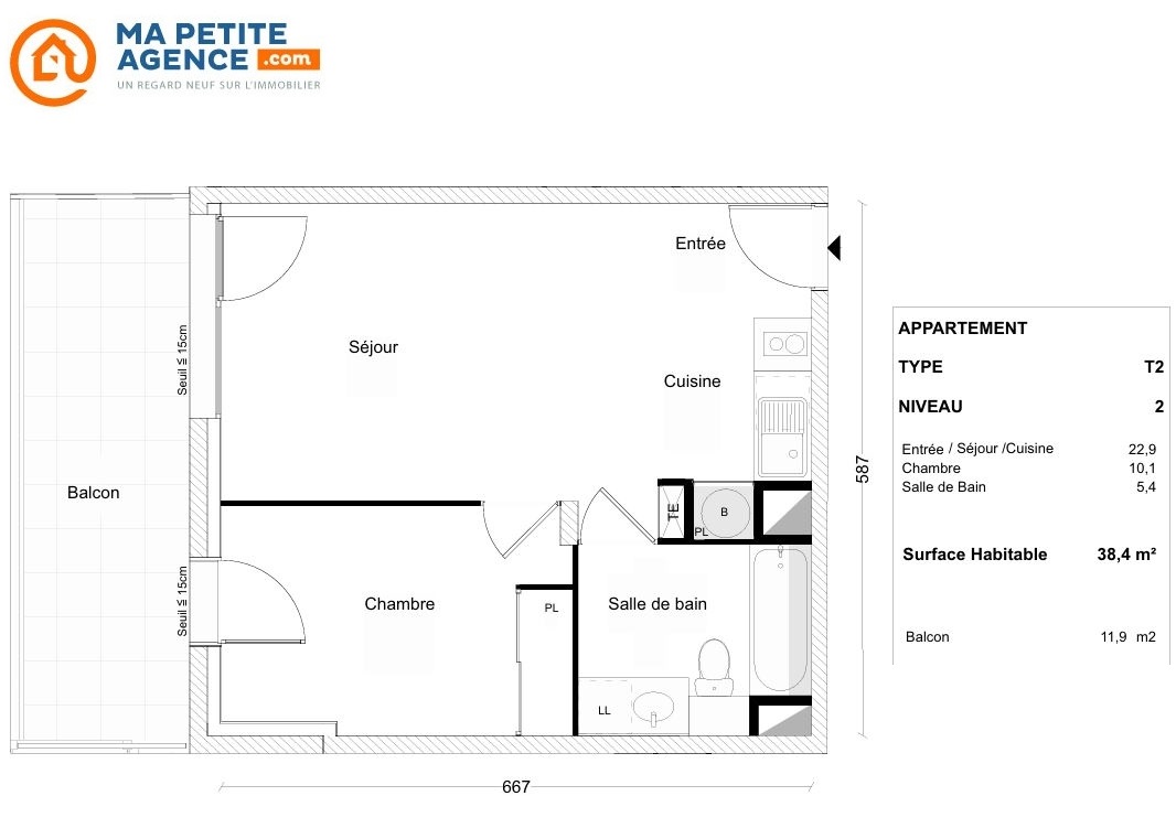 Appartement à vendre à CERCIER 38 m² 236 900 &euro; | Ma Petite Agence