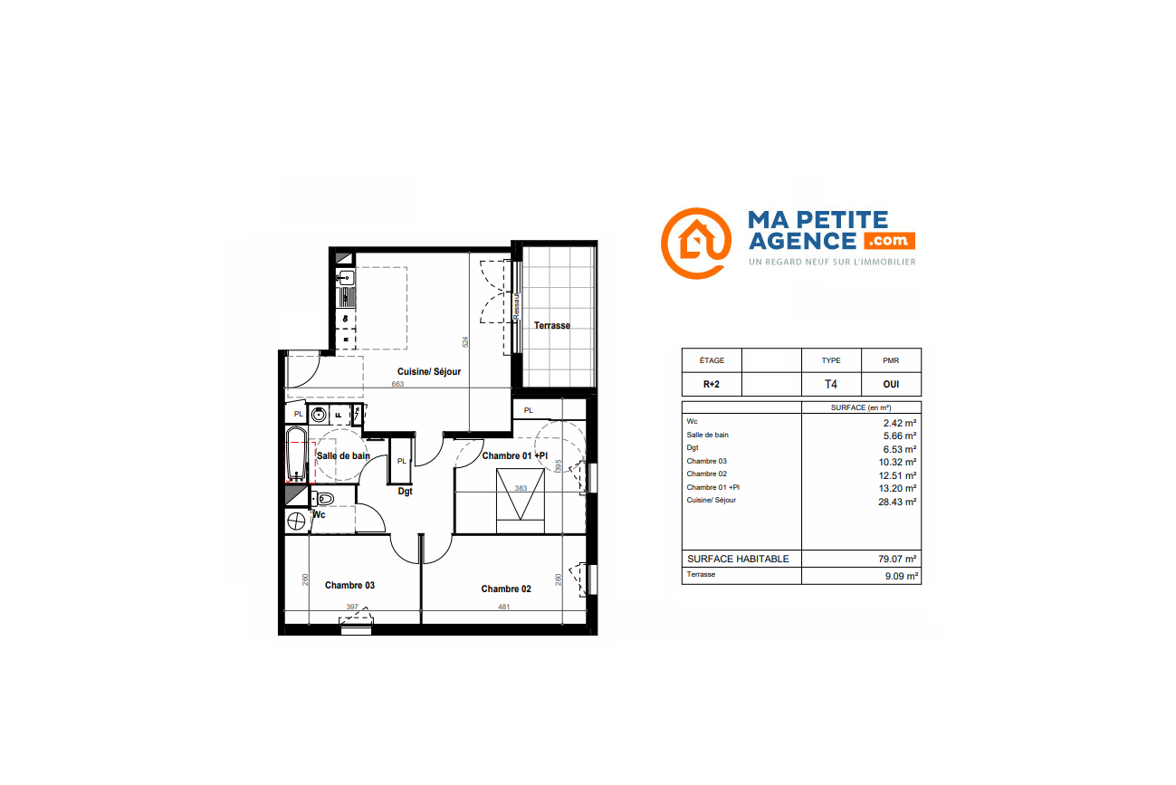 Appartement à vendre à Béziers 79 m² 260 500 € | Ma Petite Agence