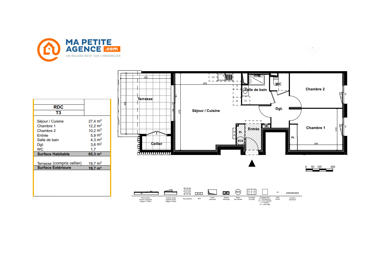Appartement à vendre à Jacou 65 m² 315 000 € | Ma Petite Agence