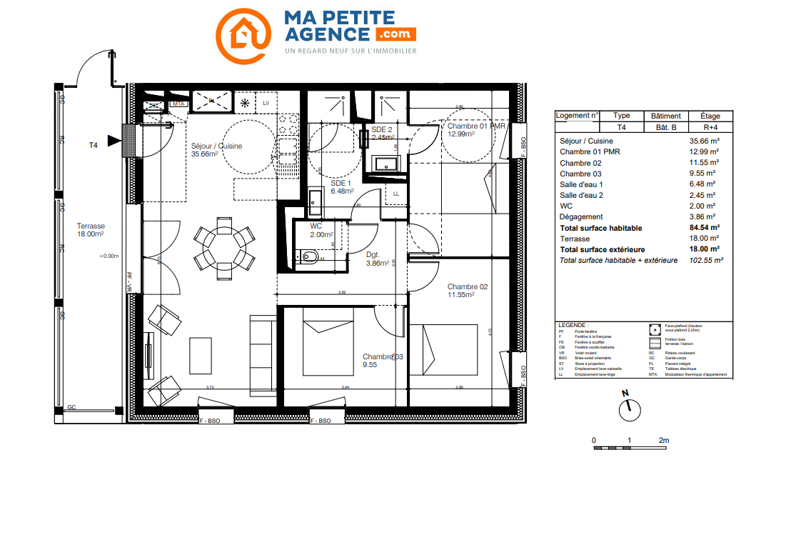 Appartement à vendre à BORDEAUX 85 m² 319 000 € | Ma Petite Agence