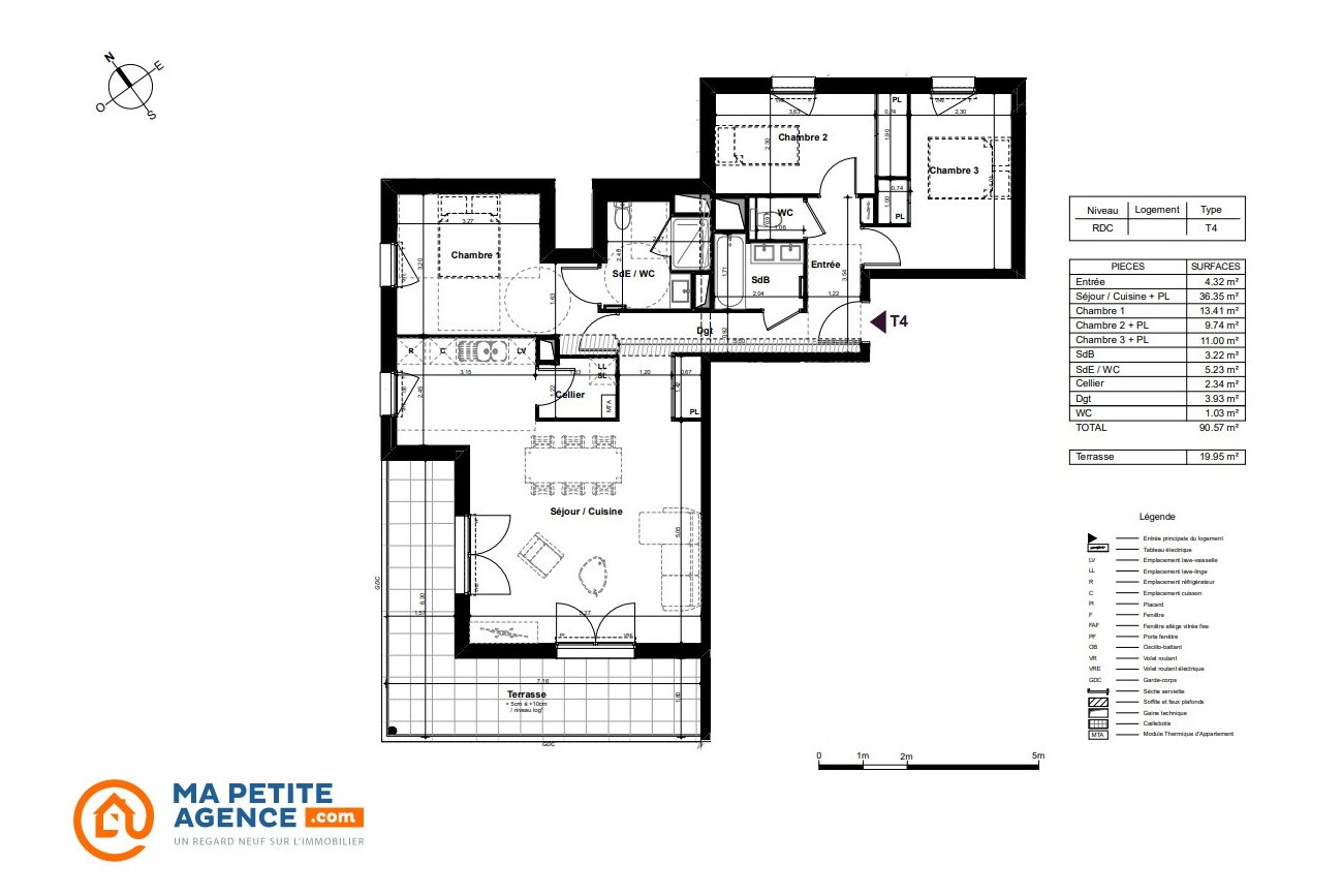 Appartement à vendre à ANGERS 90 m² 307 500 € | Ma Petite Agence