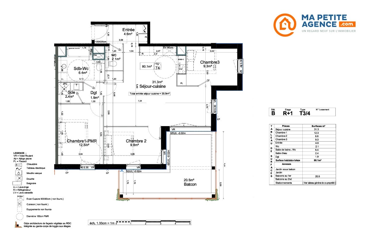 Appartement à vendre à Toulenne 80 m² 239 800 € | Ma Petite Agence