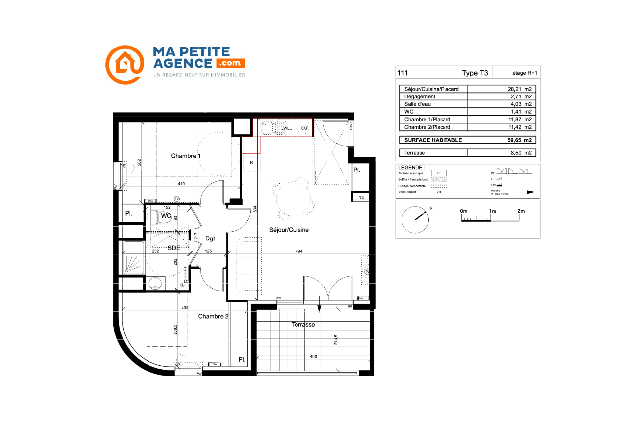 Appartement à vendre à Lattes 58 m² 329 900 &euro; | Ma Petite Agence