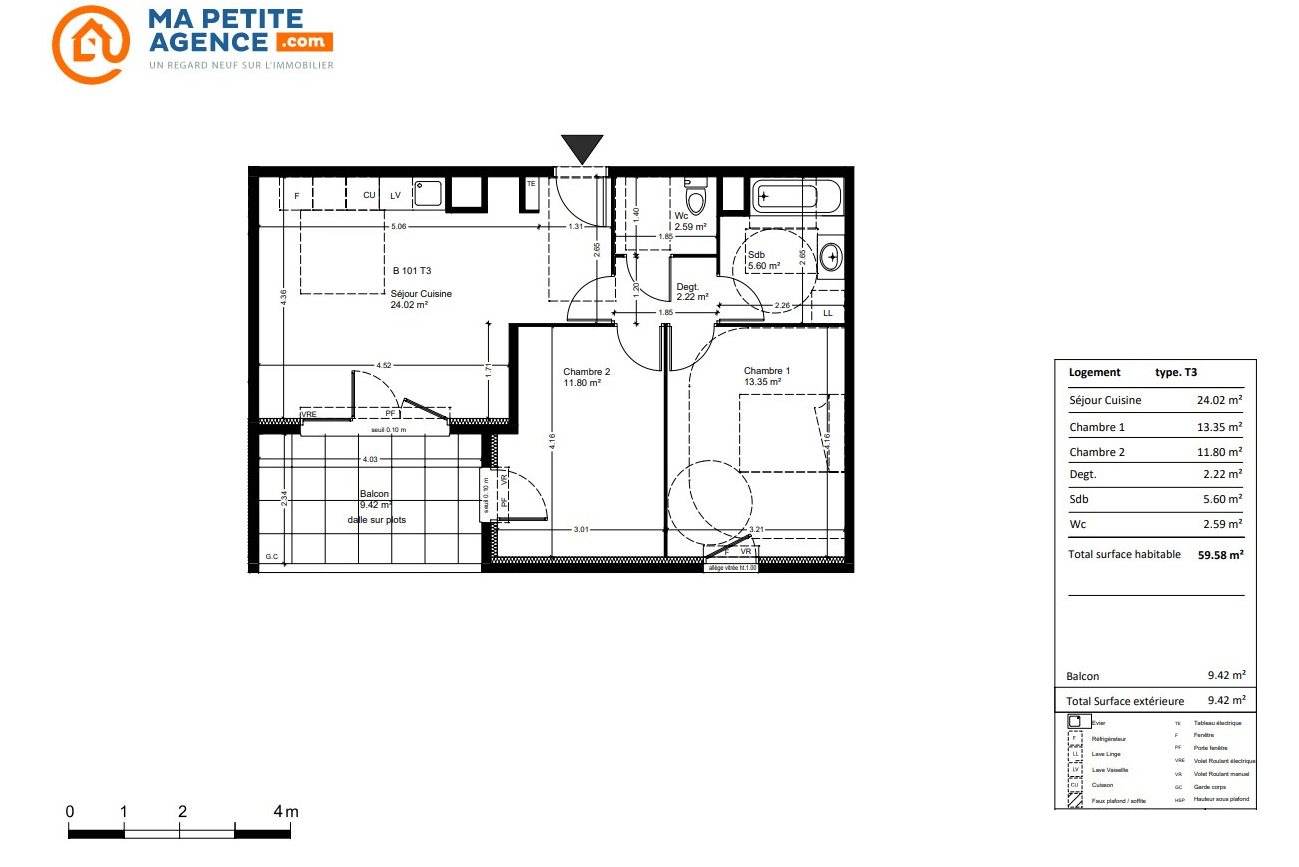 Appartement à vendre à Miramas 59 m² 197 000 € | Ma Petite Agence