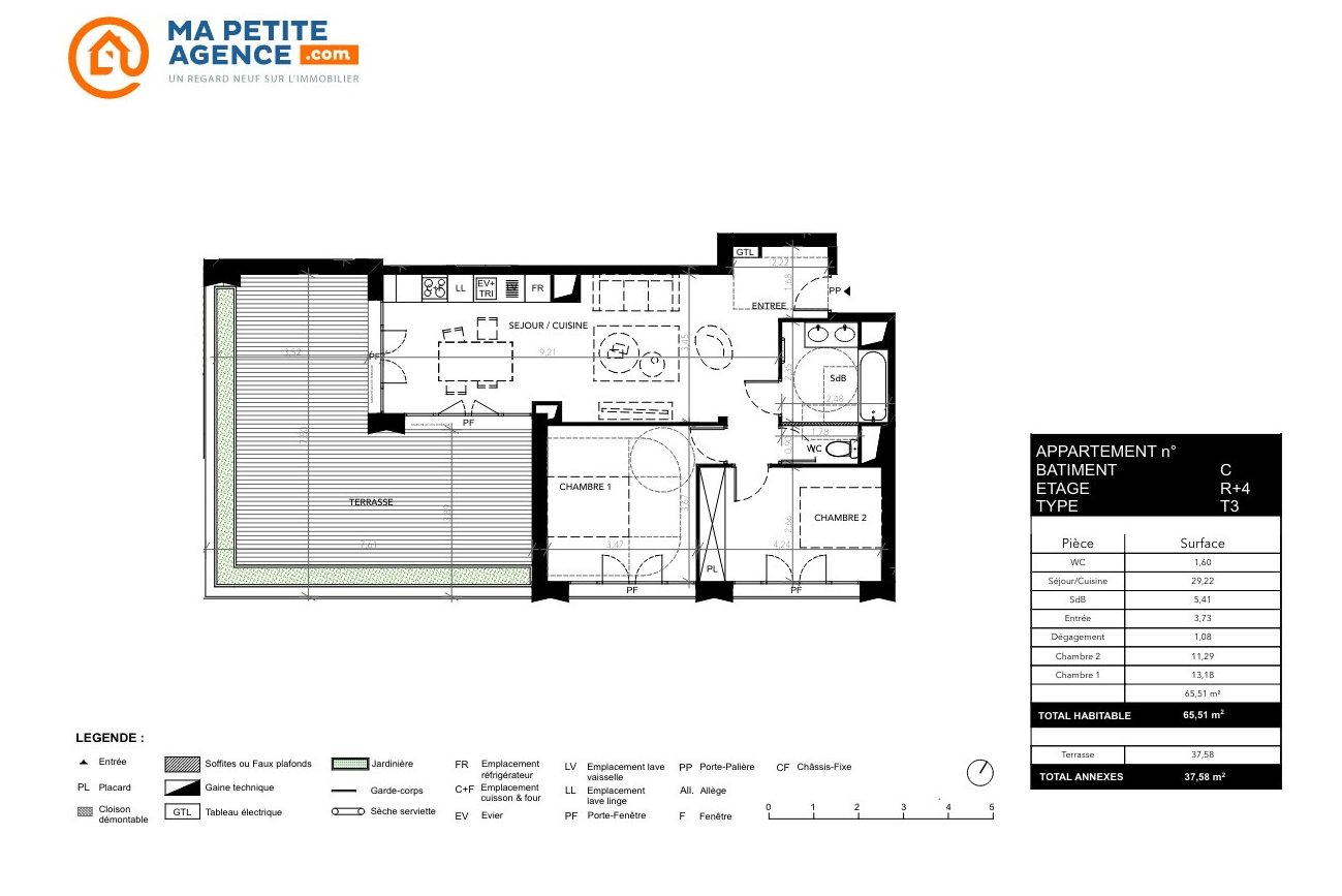 Appartement à vendre à Blagnac 65 m² 294 000 € | Ma Petite Agence