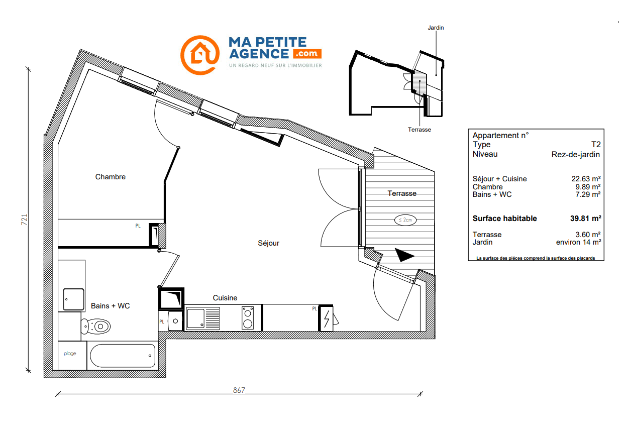 Appartement à vendre à TOULOUSE 40 m² 173 108 &euro; | Ma Petite Agence
