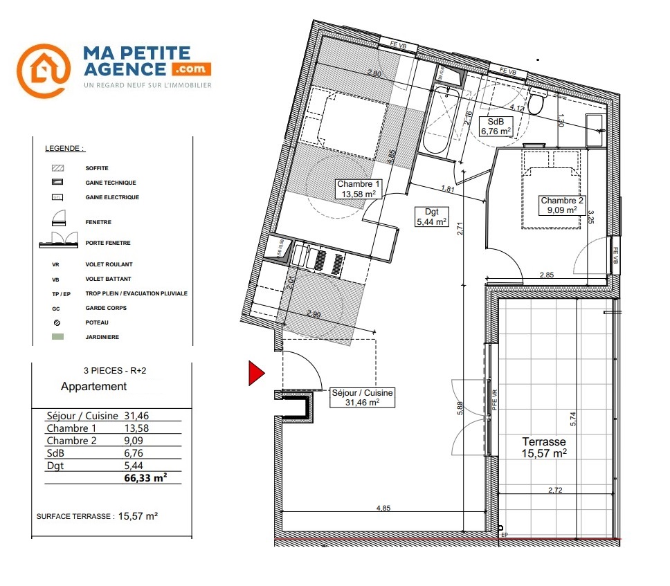 Appartement à vendre à Vitrolles 66 m² 291 000 &euro; | Ma Petite Agence