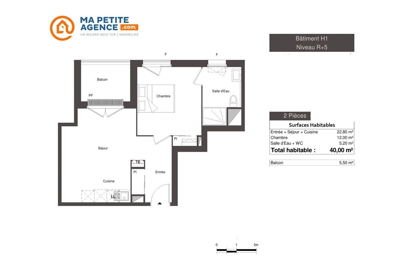 Appartement à vendre à Lormont 40 m² 168 960 &euro; | Ma Petite Agence
