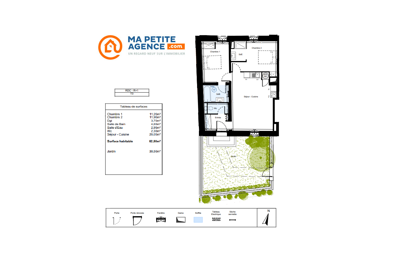 Appartement à vendre à Mauguio 63 m² 249 000 € | Ma Petite Agence
