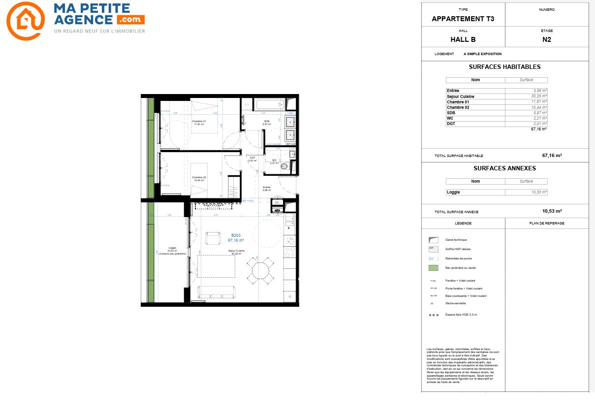 Appartement à vendre à Bordeaux 67 m² 343 000 € | Ma Petite Agence