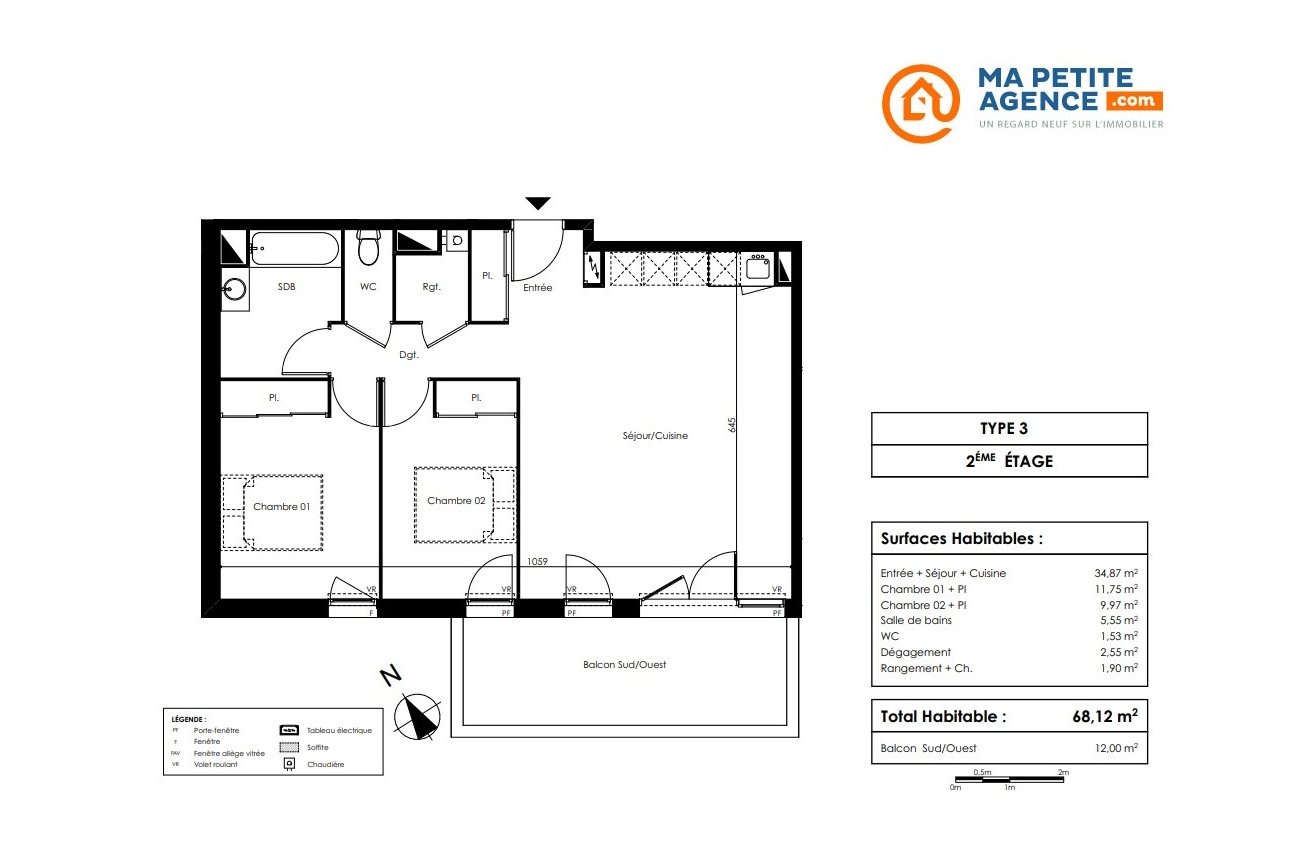 Appartement à vendre à Pau 68 m² 218 500 € | Ma Petite Agence