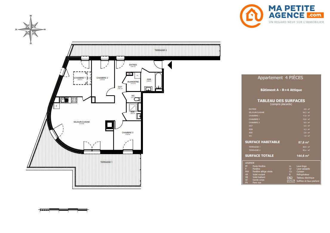 Appartement à vendre à Villenave-d'Ornon 88 m² 398 000 &euro; | Ma Petite Agence