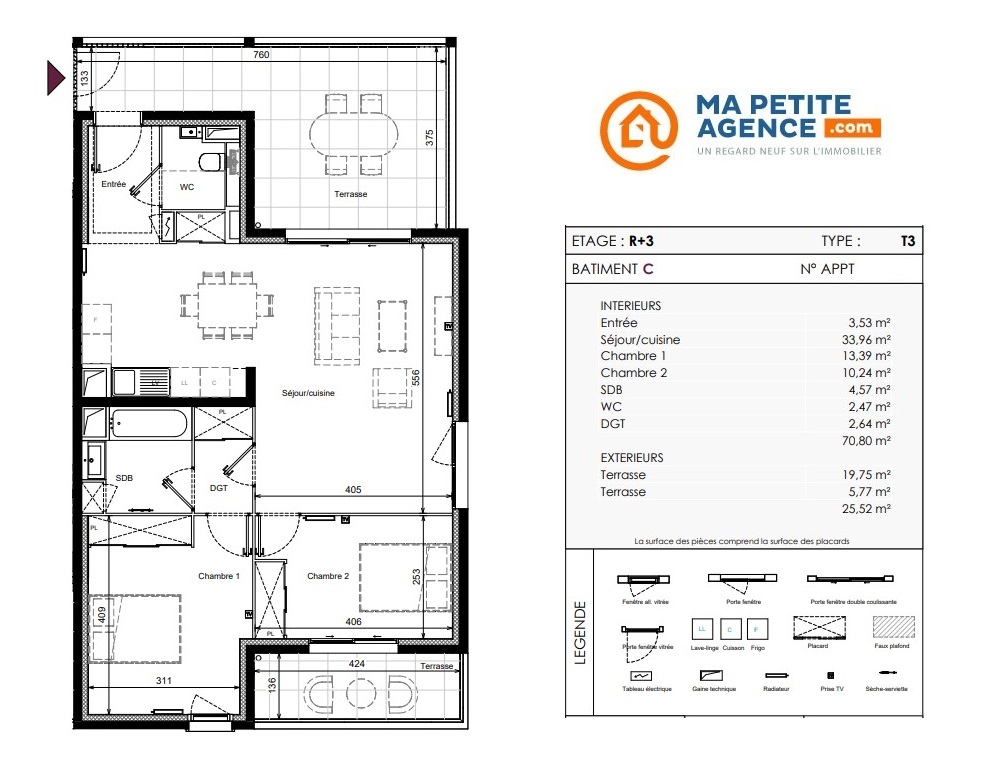 Appartement à vendre à Montpellier 71 m² 383 000 € | Ma Petite Agence