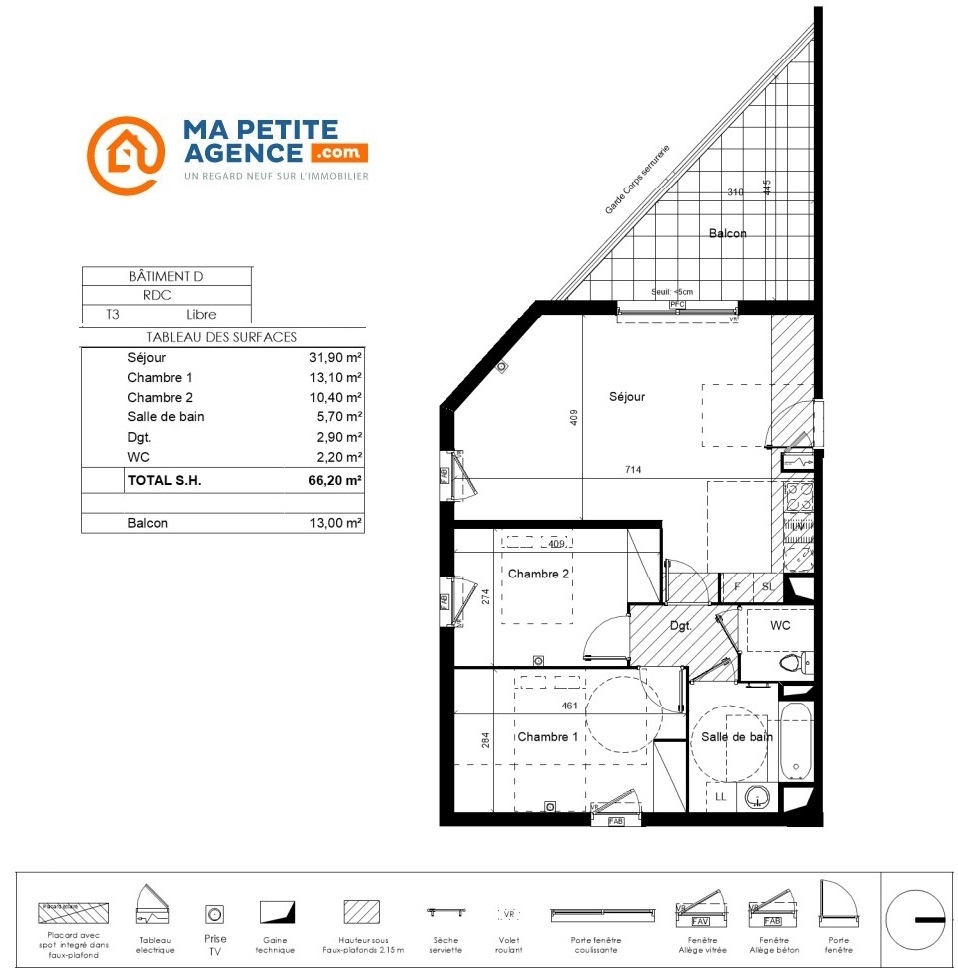Appartement à vendre à Lunel 66 m² 249 000 &euro; | Ma Petite Agence