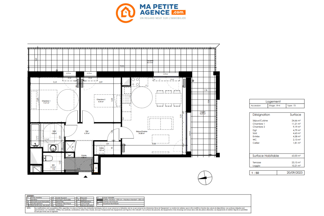 Appartement à vendre à Lambersart 63 m² 386 000 € | Ma Petite Agence