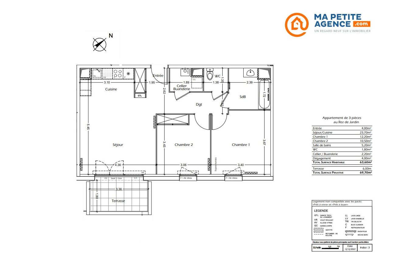 Appartement à vendre à DAX 64 m² 218 700 € | Ma Petite Agence