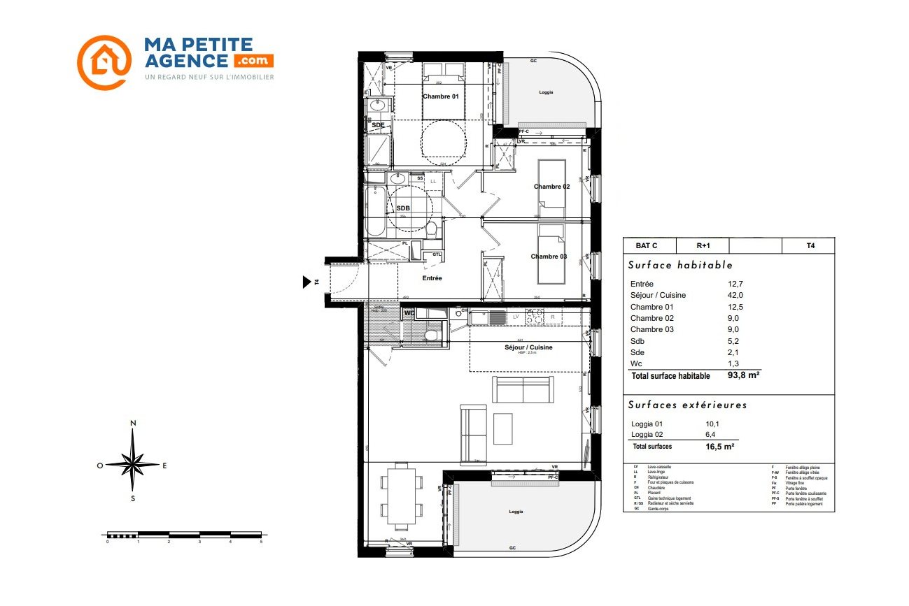 Appartement à vendre à PESSAC 93 m² 458 000 € | Ma Petite Agence