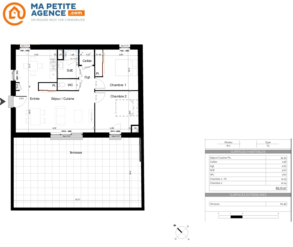 Appartement à vendre à LA ROCHELLE 68 m² 396 000 &euro; | Ma Petite Agence