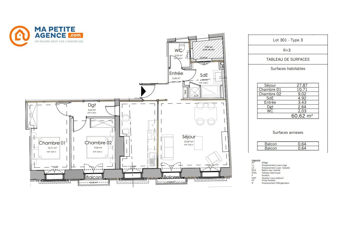 Appartement à vendre à Bordeaux 61 m² 550 000 € | Ma Petite Agence