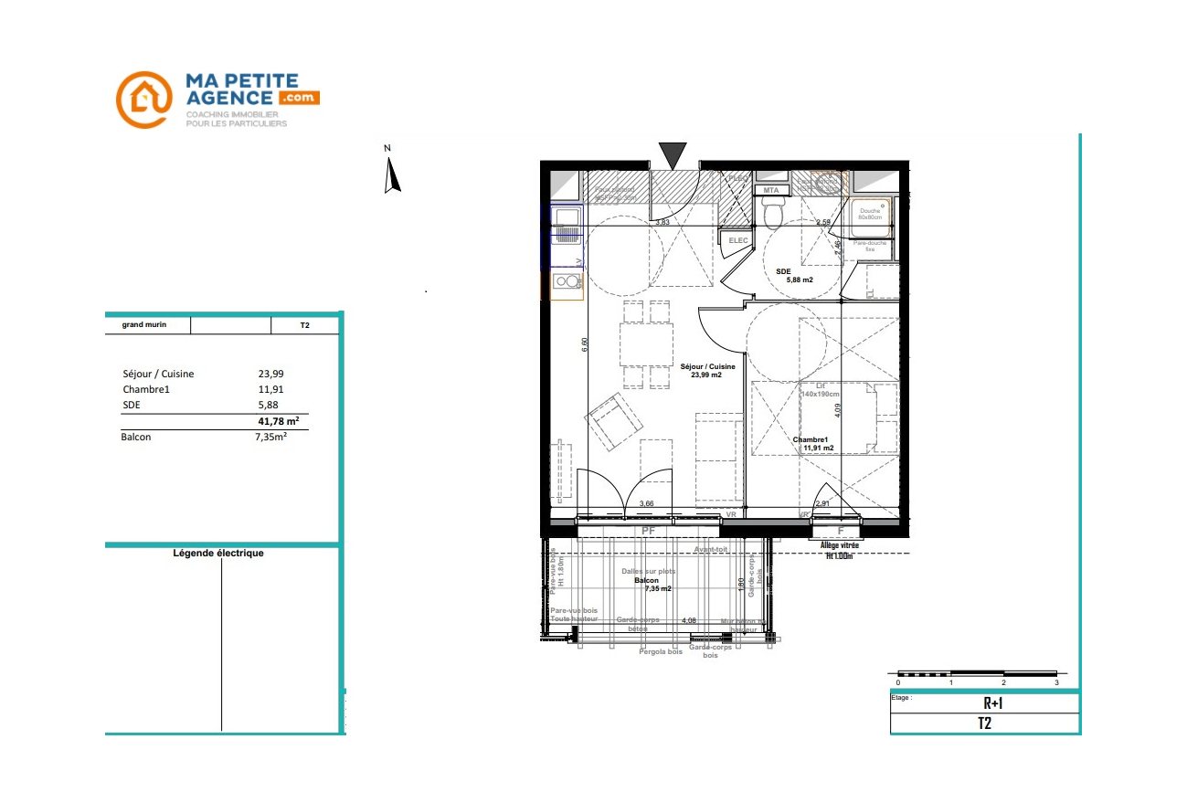 Appartement à vendre à Saint-Vincent-de-Tyrosse 41 m² 201 000 € | Ma Petite Agence