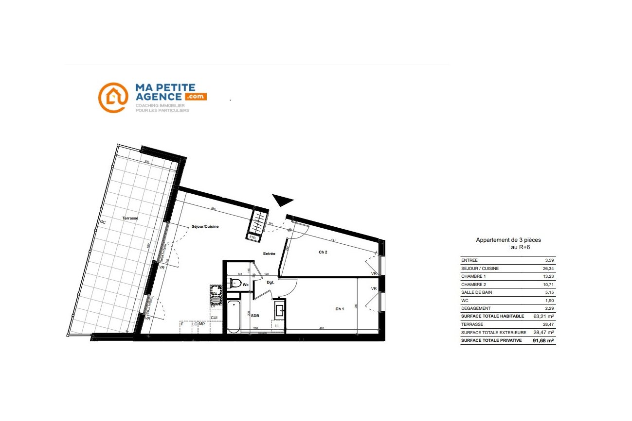 Appartement à vendre à Montpellier 63 m² 370 000 € | Ma Petite Agence
