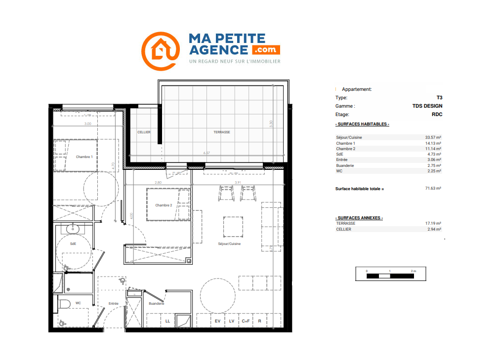 Appartement à vendre à Baillargues 72 m² 330 000 € | Ma Petite Agence