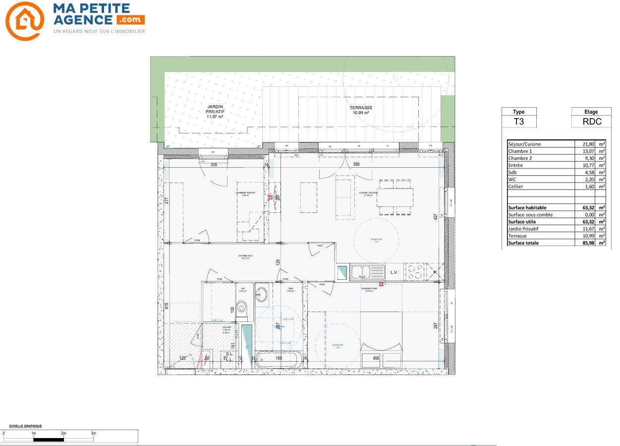 Appartement à vendre à Marcq-en-Barœul 63 m² 329 000 &euro; | Ma Petite Agence