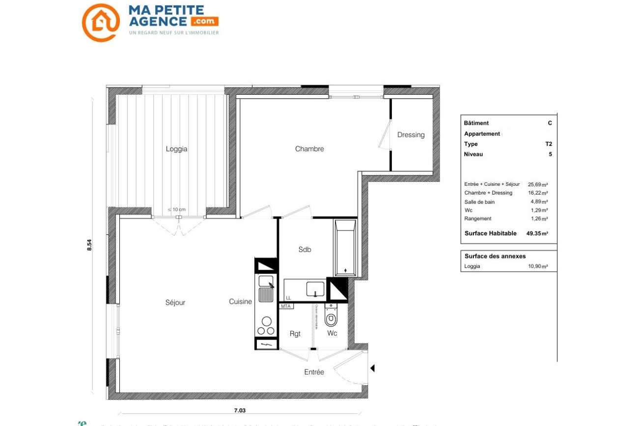 Appartement à vendre à Toulouse 49 m² 243 500 € | Ma Petite Agence