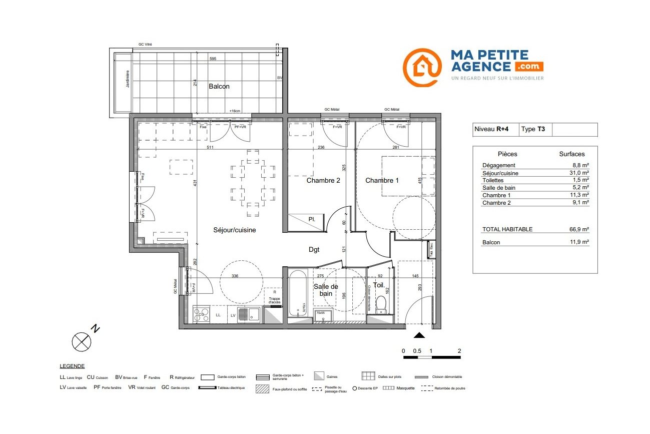 Appartement à vendre à Montpellier 67 m² 278 695 € | Ma Petite Agence