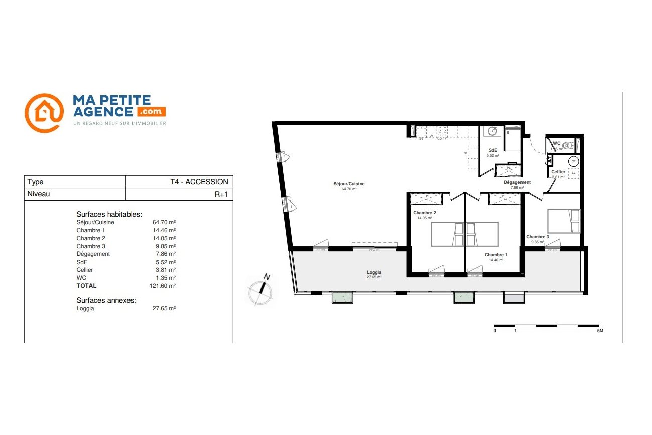 Appartement à vendre à Frontignan 121 m² 358 021 € | Ma Petite Agence
