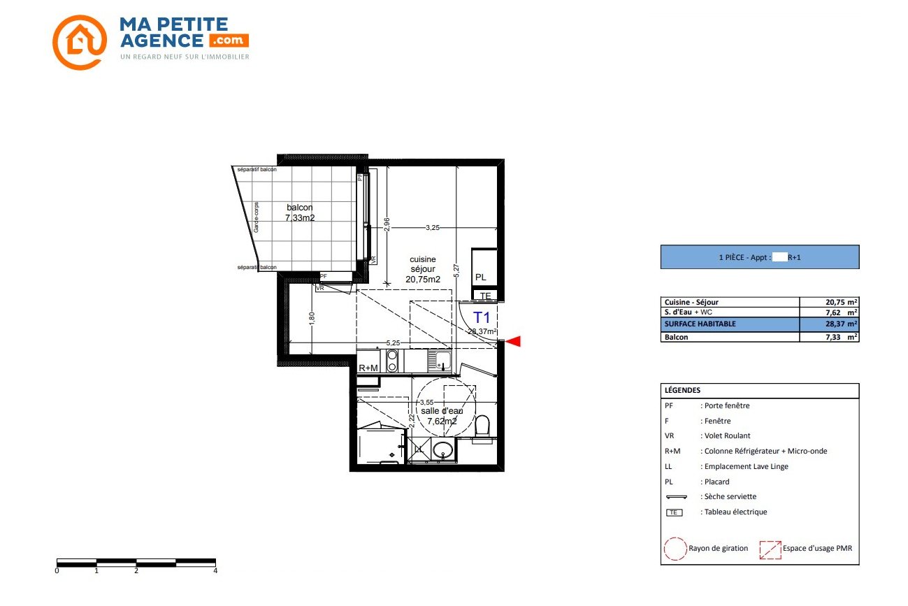 Appartement à vendre à Agde 28 m² 142 000 € | Ma Petite Agence